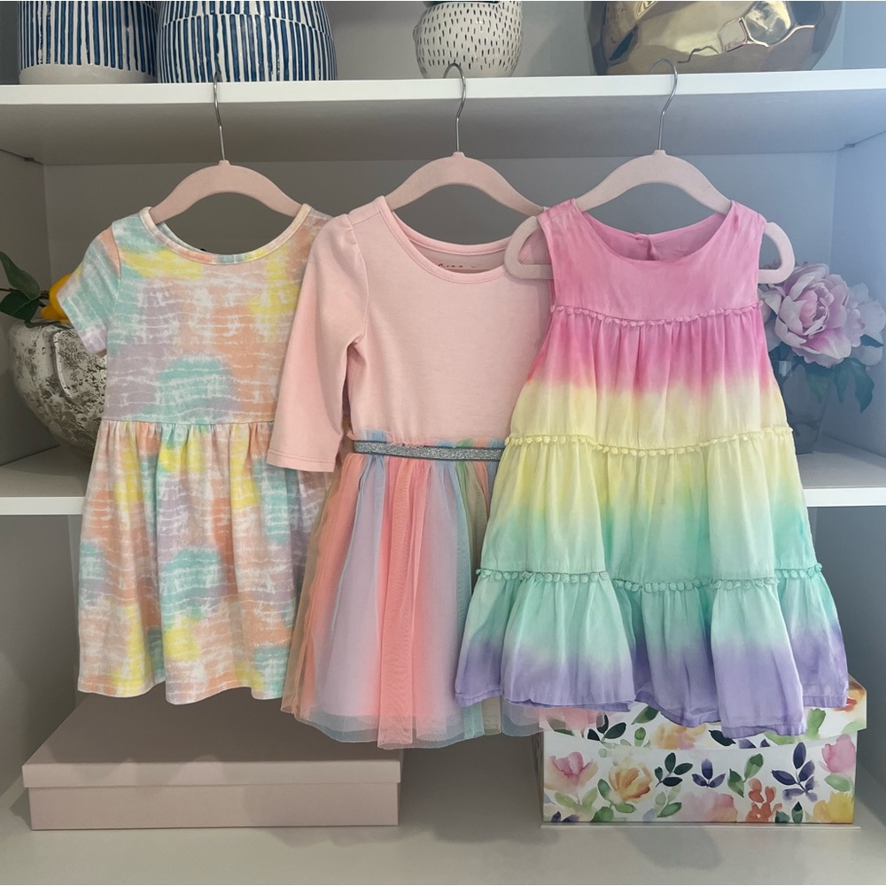 Size 3T Cat & Jack and Isaac Mizrahi Rainbow Dresses